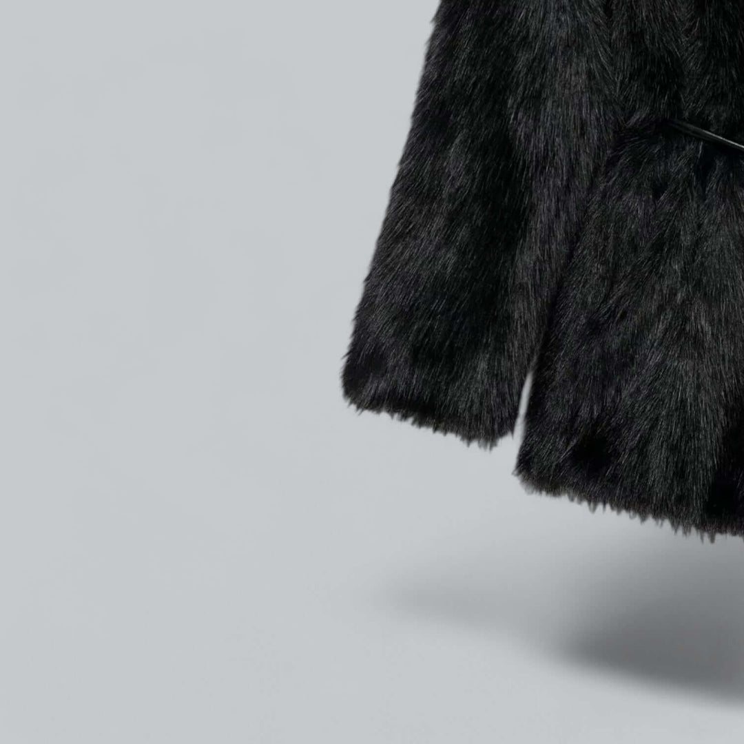 Faux Fur Belted Midi Long Coat