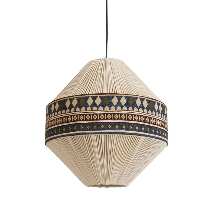 Woven Pendant Lamp with Fringes