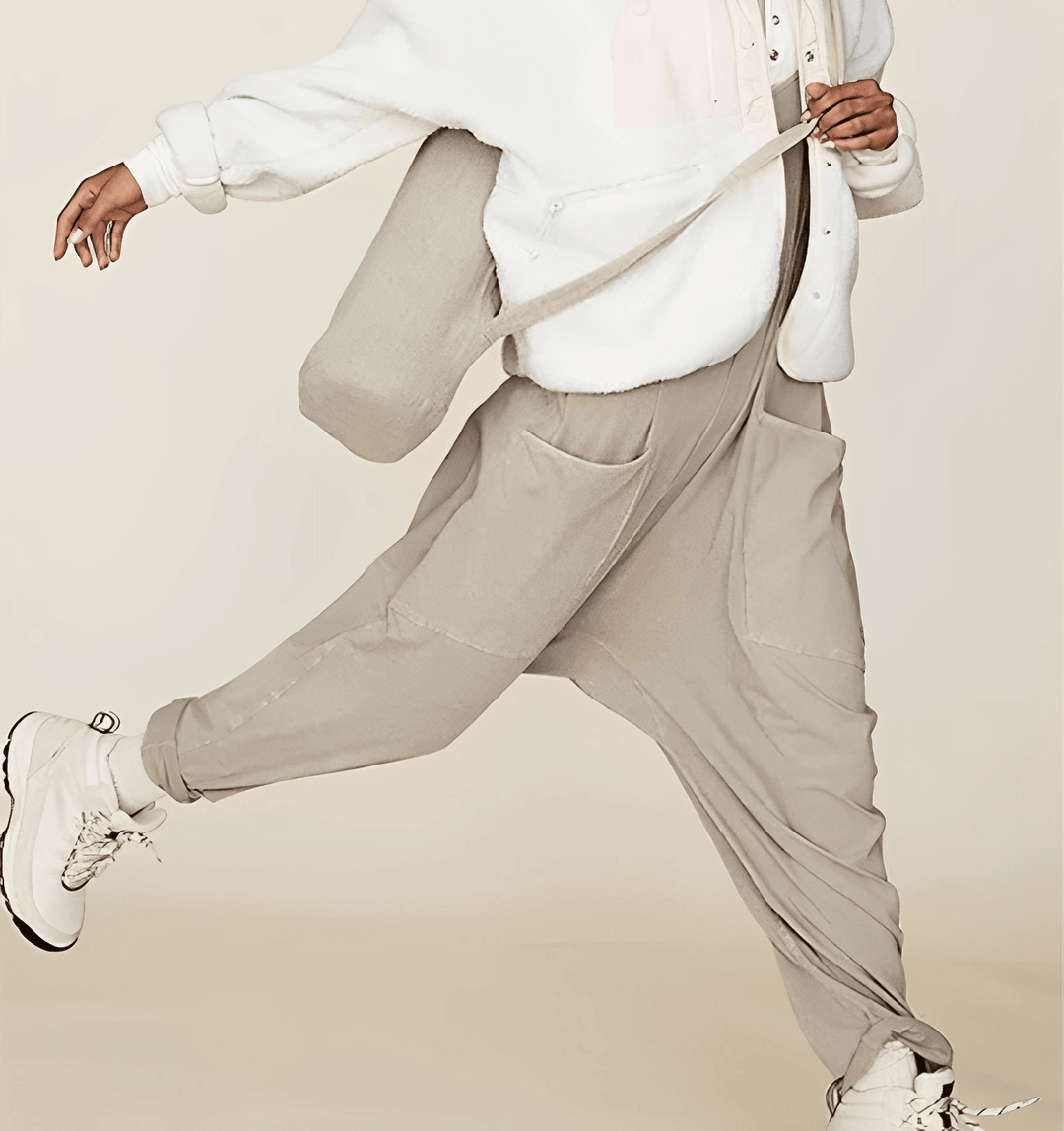 Women's Sleeveless Casual Jumpsuit with Pockets