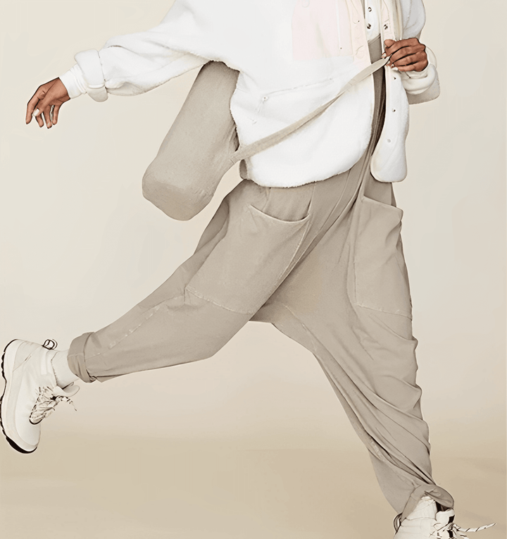 Women's Sleeveless Casual Jumpsuit with Pockets