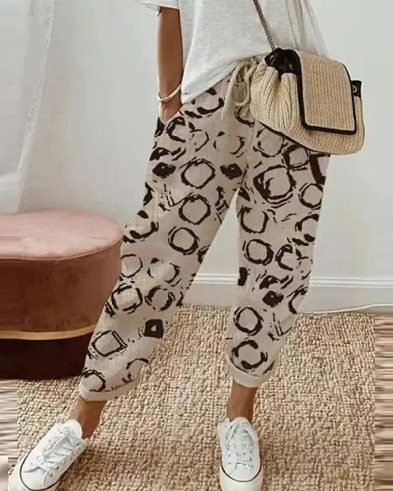 Women's Striped Casual Trousers