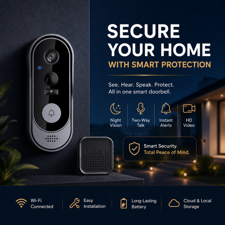 Smart Video Doorbell with Long Battery & HD Camera