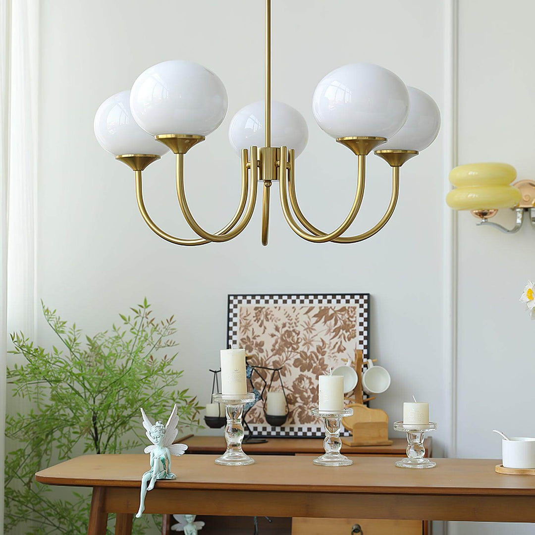 Pink Glass Ceiling Light Fixture Modern Chandelier