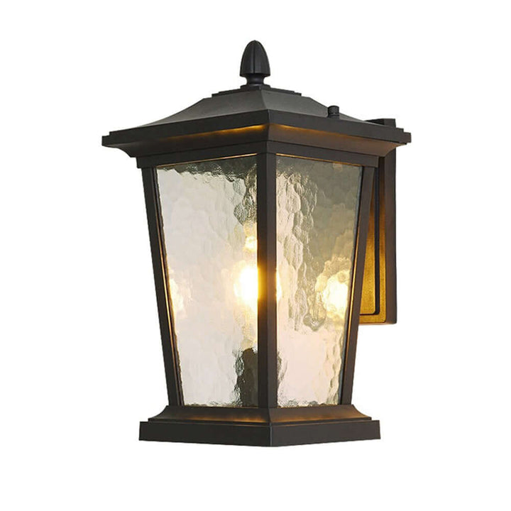 Waterproof Outdoor Wall Lamp, Farmhouse Style, Glass Shade
