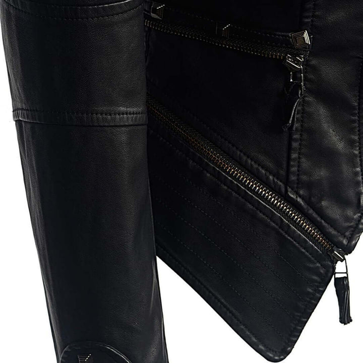 Women's Fitted Studded Biker Jacket