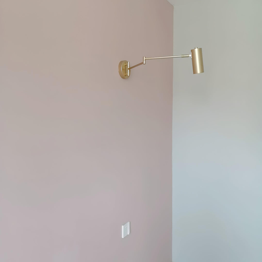 Adjustable Metal Swing Arm Wall Lamp with Integrated LED