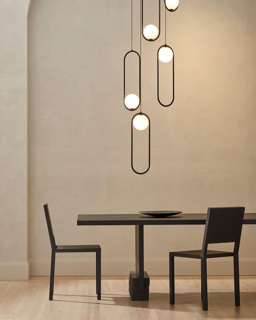 Modern Pendant Lamp with Metal & Glass