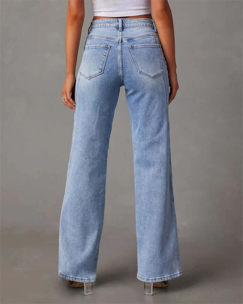 Women's Wide Leg High Waisted Jeans
