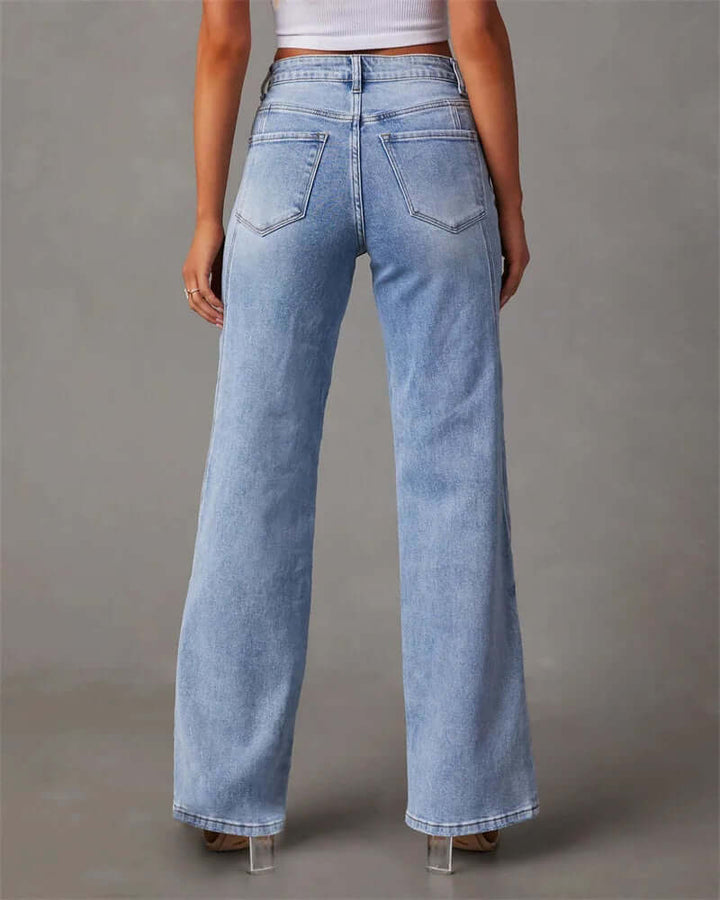 Women's Wide Leg High Waisted Jeans