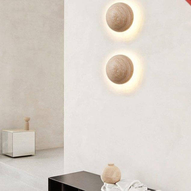 Nordic Cream Travertine Wall Lamp