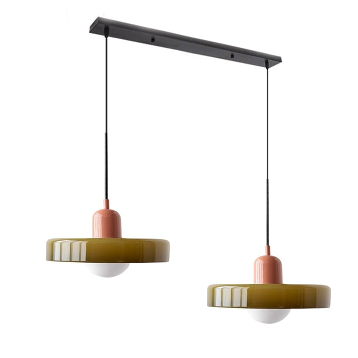 2 Heads Modern Glass Pendant Light