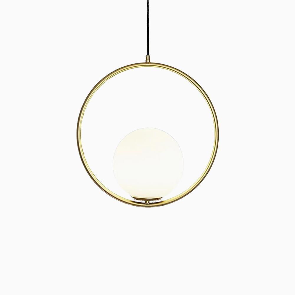Modern Pendant Lamp with Metal & Glass