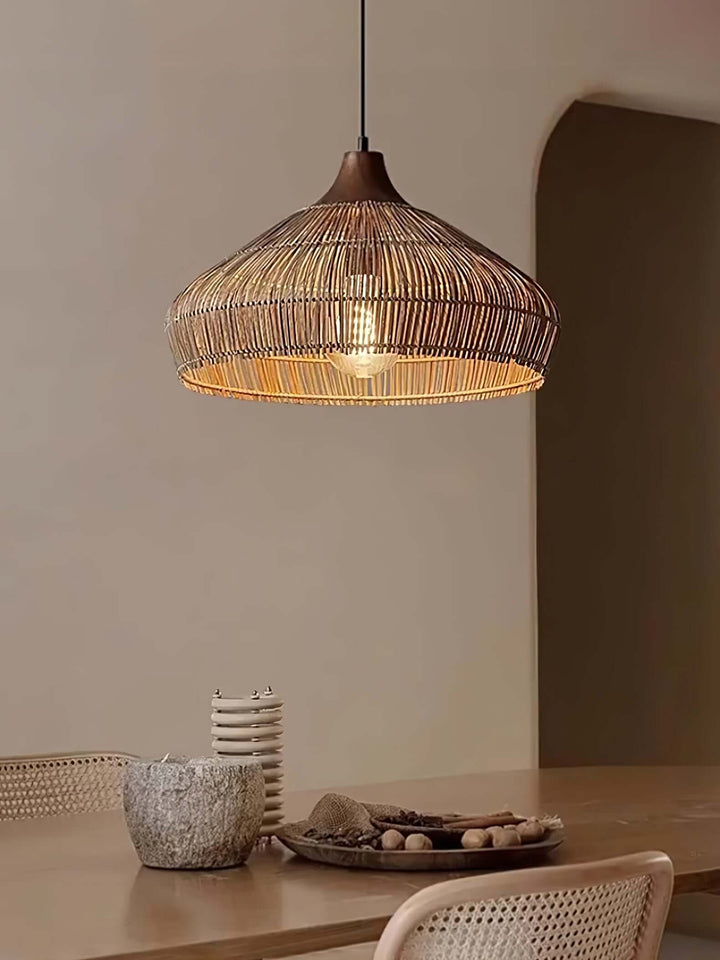 Handwoven Wicker Rattan Pendant Light