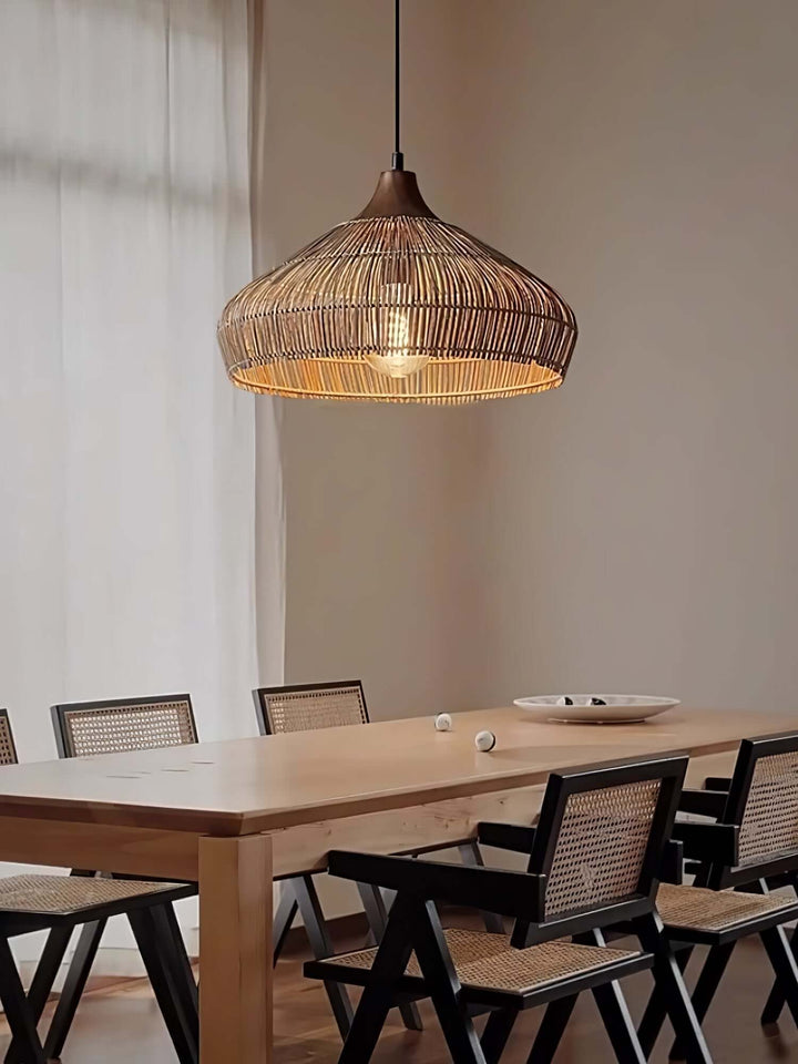 Handwoven Wicker Rattan Pendant Light