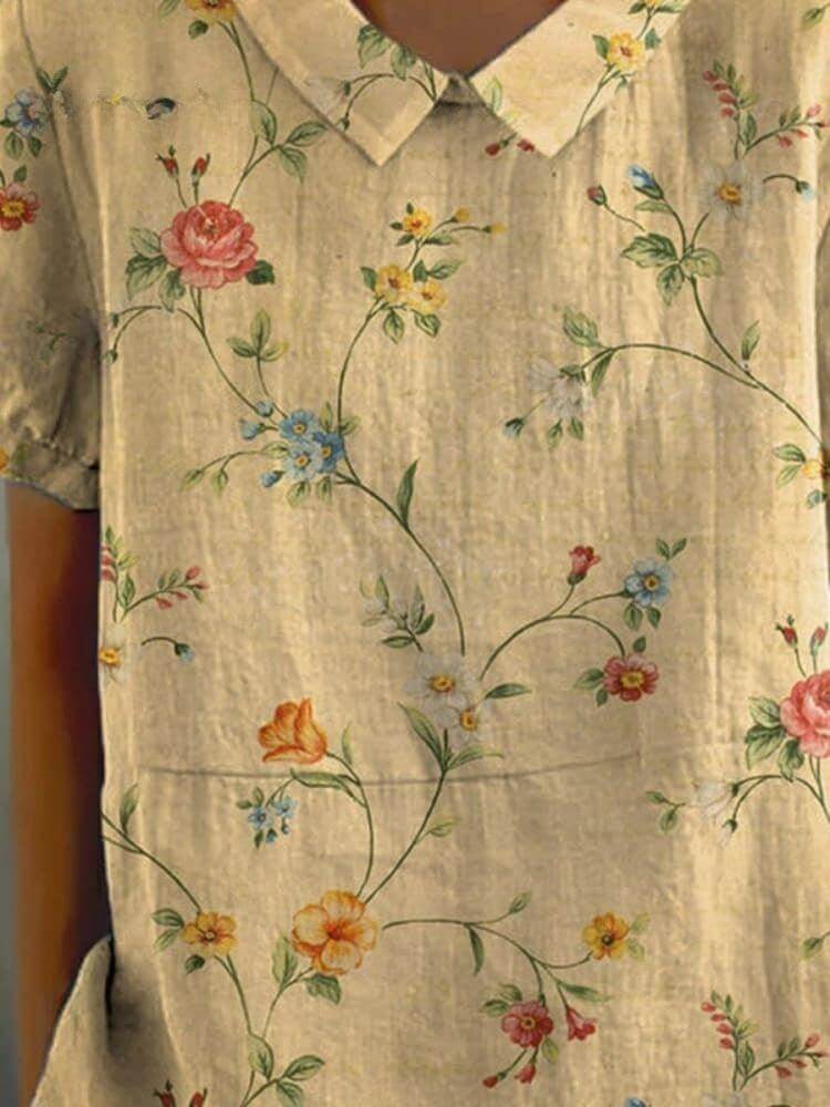 Women's Retro Floral Shirt