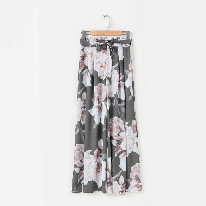 Women's High Waist Floral Print Trousers