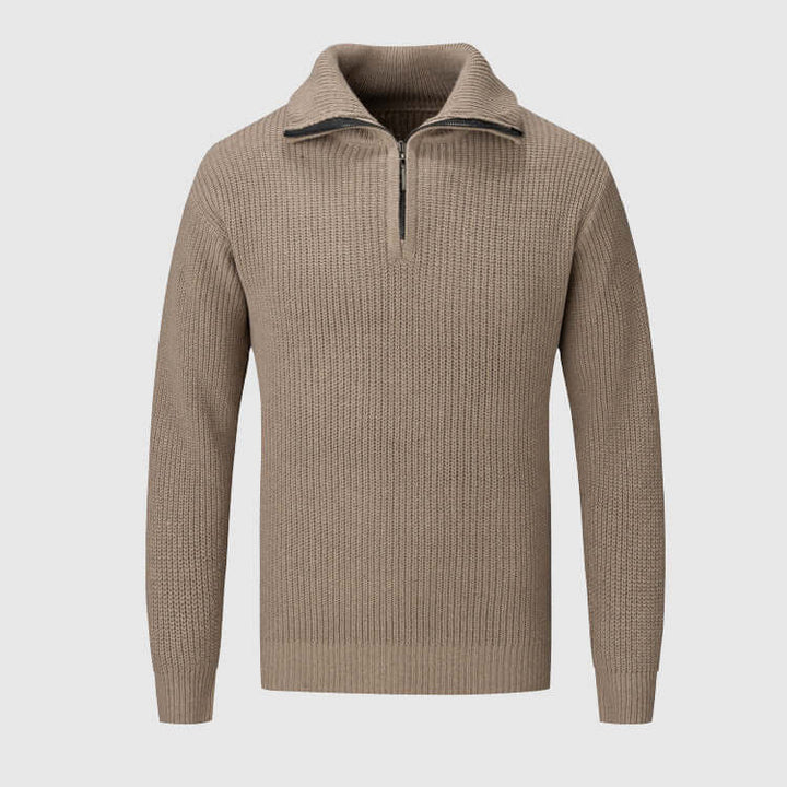Men's Half-Zip Knitted Sweater