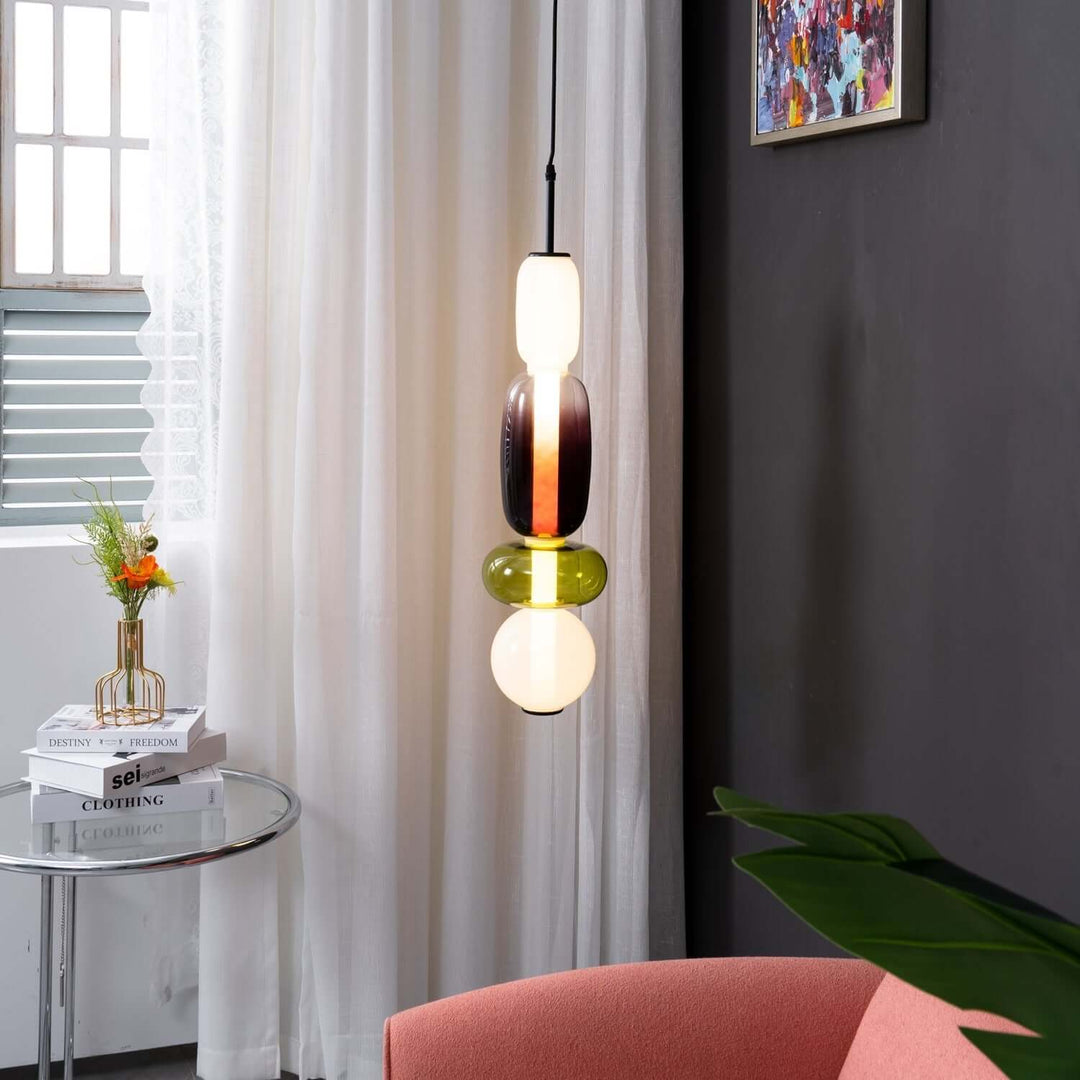 Colorful Glass Pendant Light - Modern Hanging Lamp