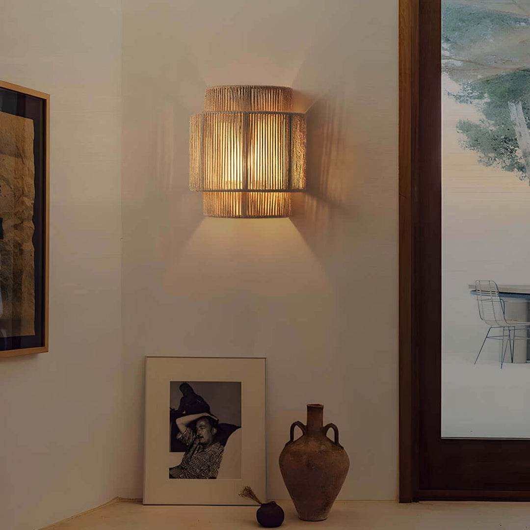 Natural Rope Wall Light 25x23cm