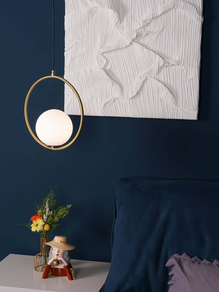 Modern Pendant Lamp with Metal & Glass