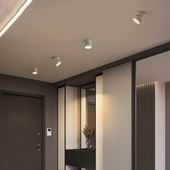 Adjustable LED Ceiling Spotlight Fixture, Warm White, 10cm