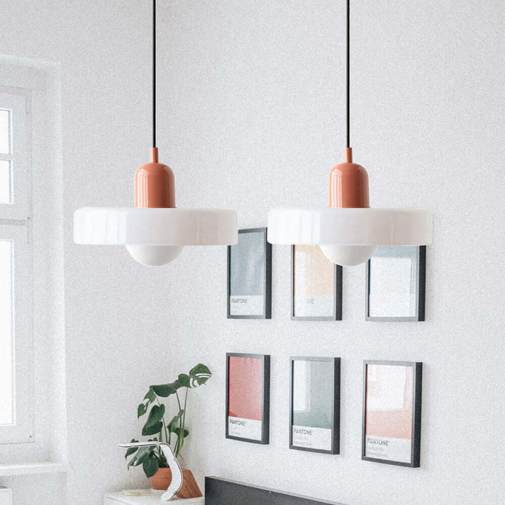 2 Heads Modern Glass Pendant Light