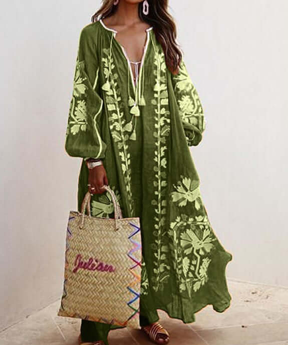 Oversized Vintage Print Dress