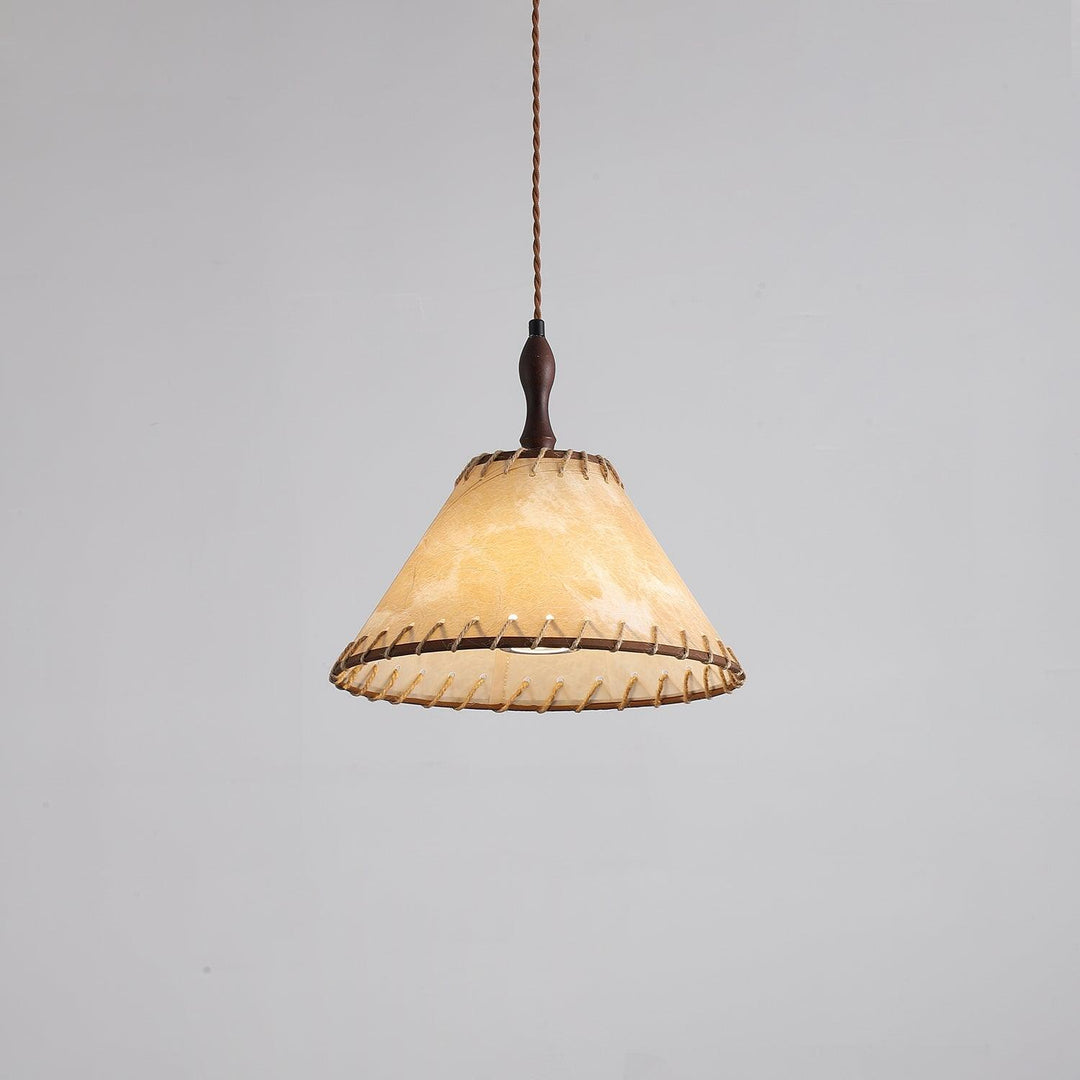 Wood & Fabric Pendant Lamp