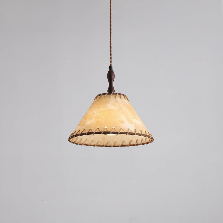 Wood & Fabric Pendant Lamp