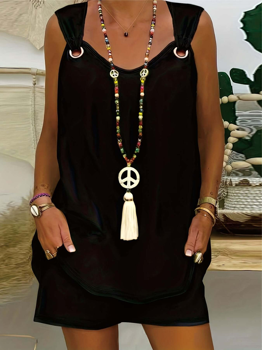 Women's Summer Two-Piece Set with Ring Detail