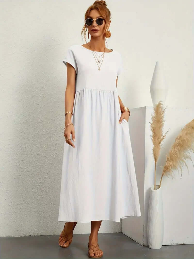Summer Sleeveless Dress with Handbag