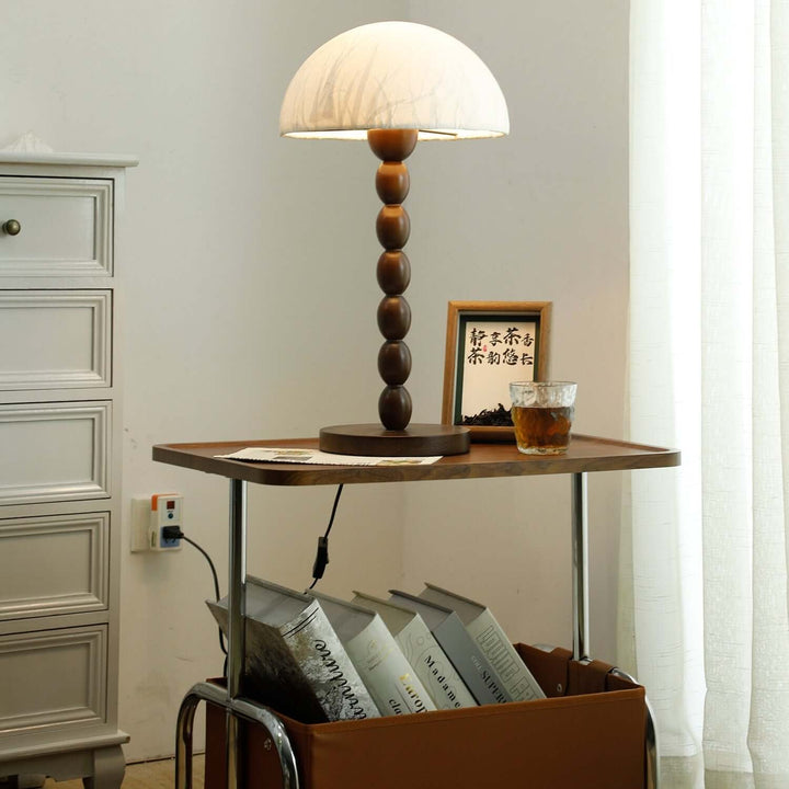 Wooden Table Lamp with Rice Paper Shade 30cm