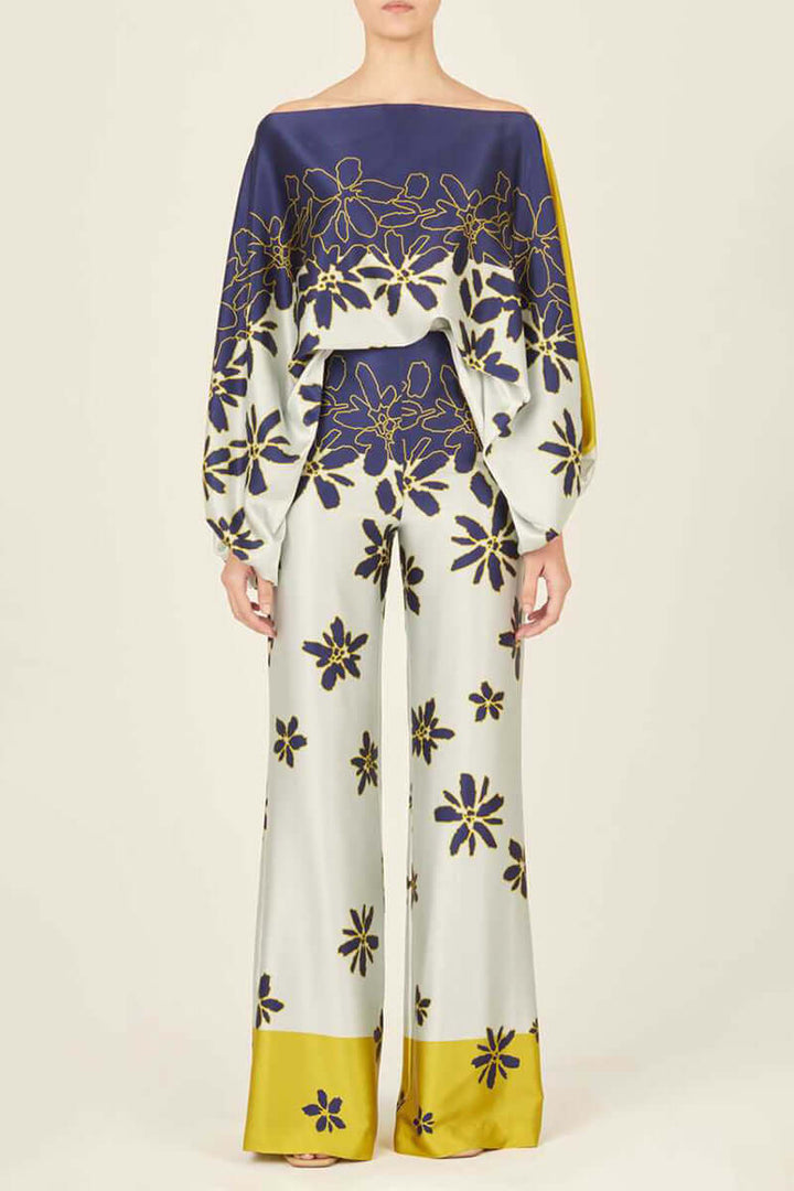 Women's Printed Off-Shoulder Long Sleeve Two-Piece Set