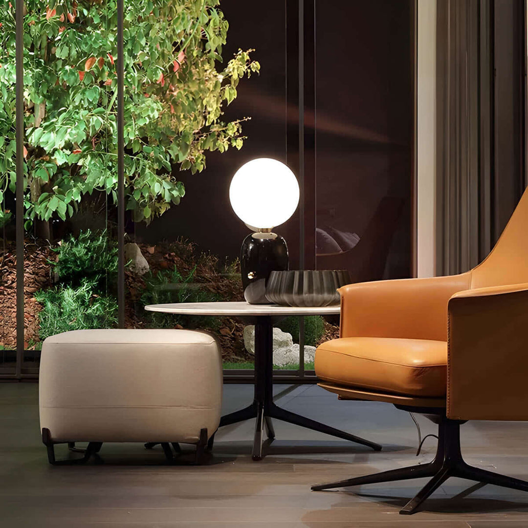 Elegant Metal & Glass Table Lamp with G9 Bulb - Gold, Black, White