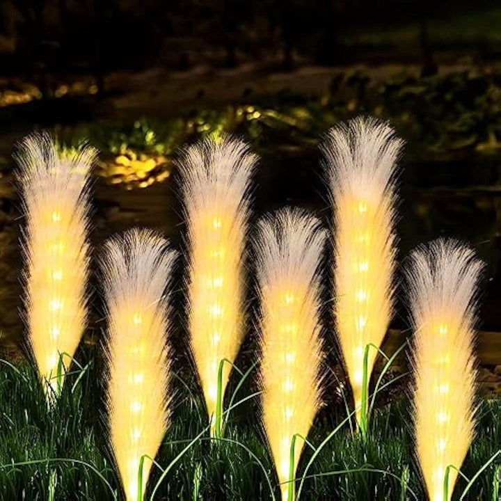 Solar Fiber Reed Garden Light