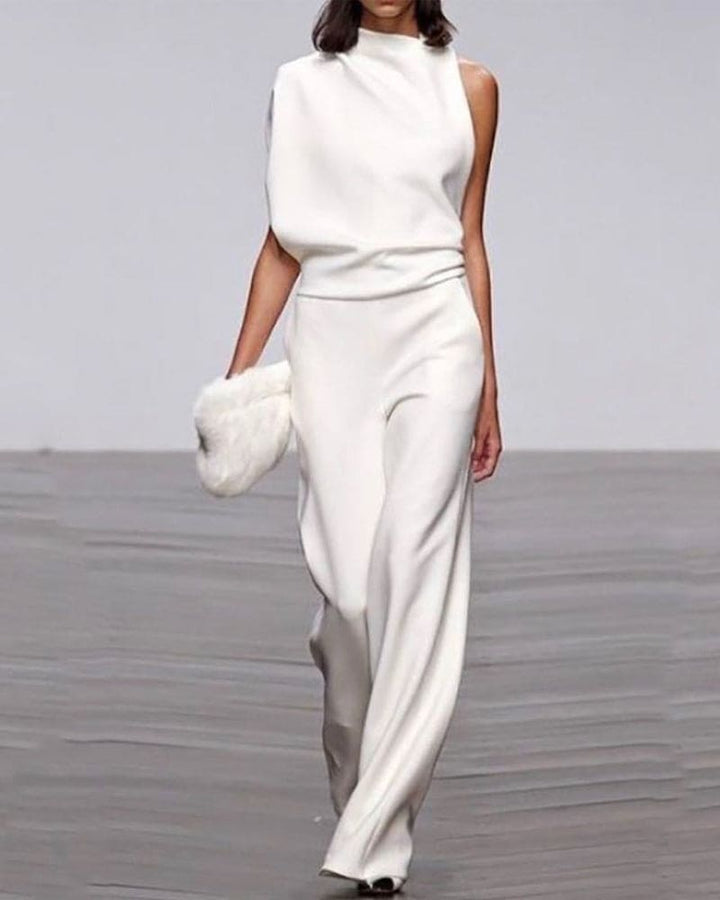 Women's Sleeveless Wide Leg Jumpsuit