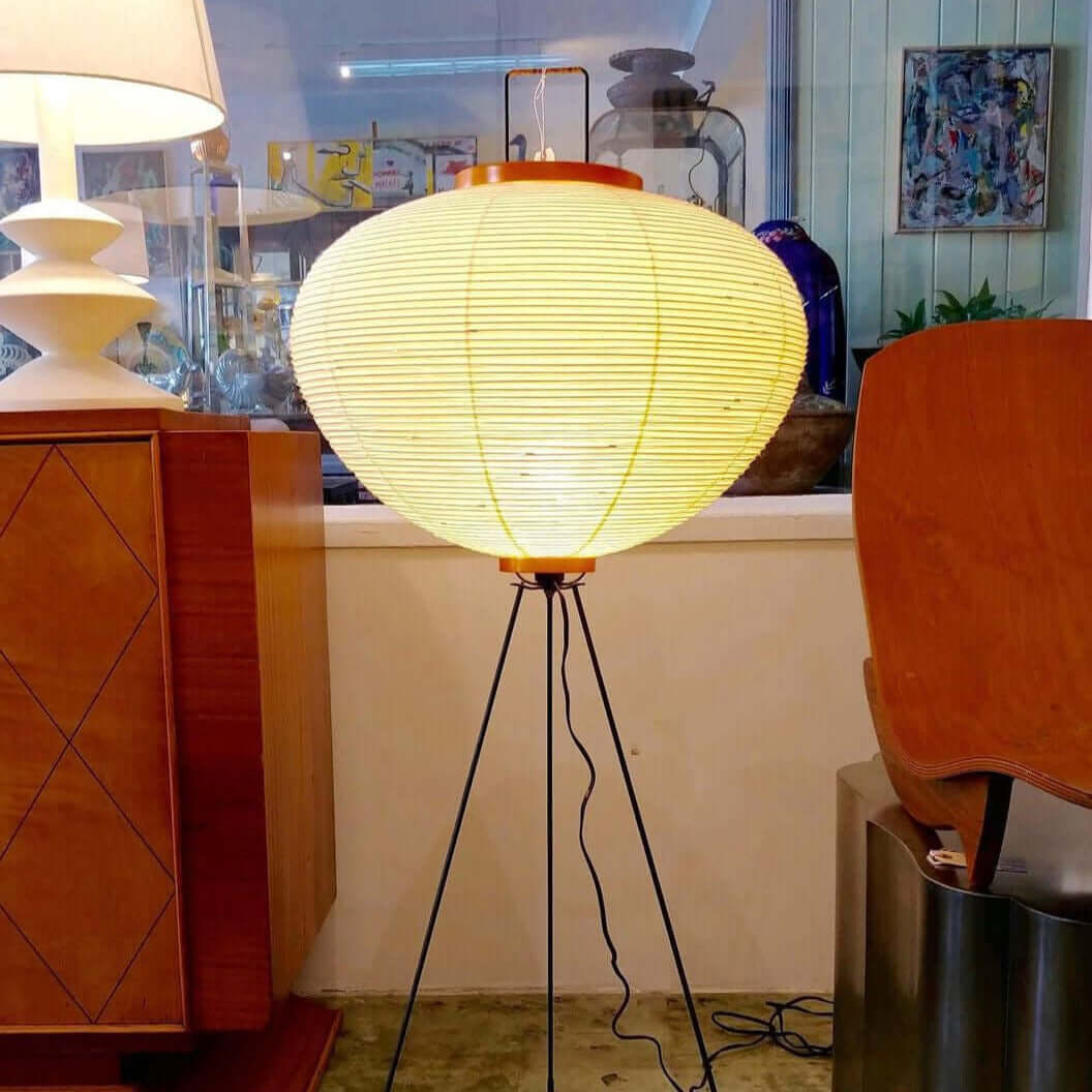 Elegant Paper Floor Lamp with Diffused Lighting
