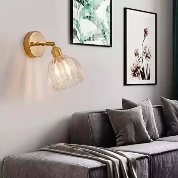 Tulip Flower Bud Glass Wall Lamp