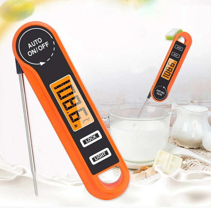 Digital Food Thermometer with Backlit LCD