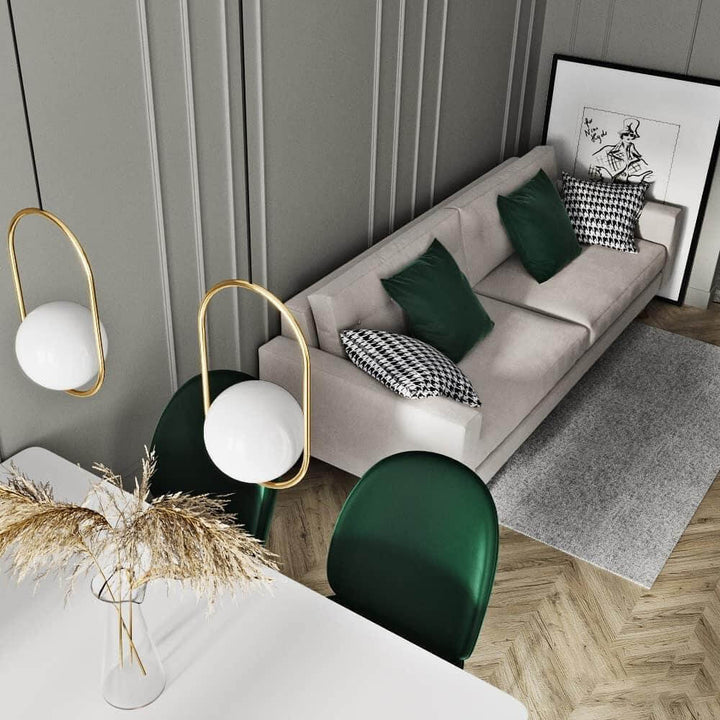 Modern Pendant Lamp with Metal & Glass