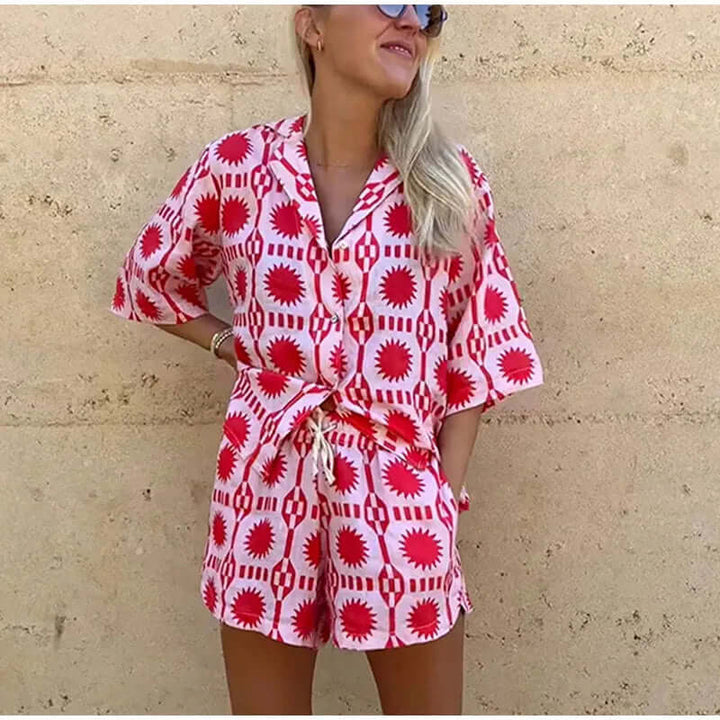 Women's Geometric Print Co-ord Set