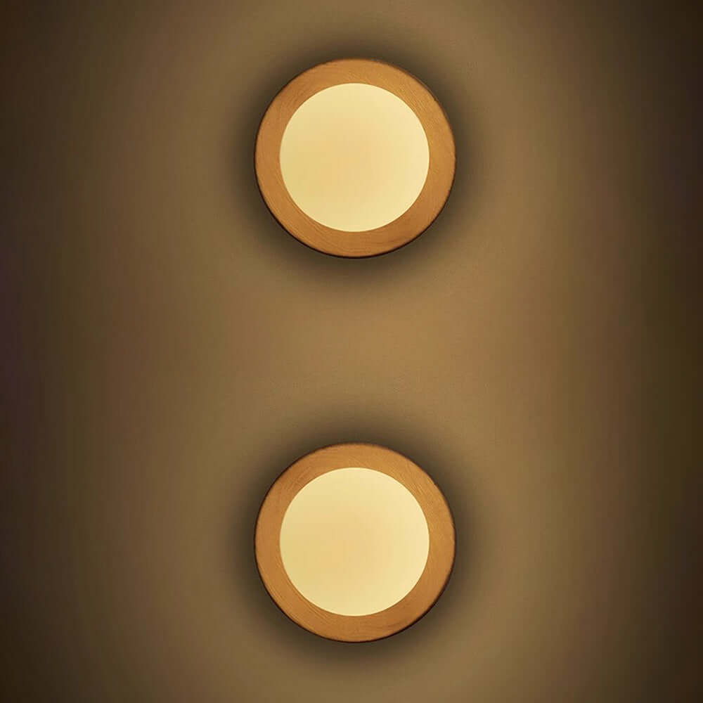 Modern White Wood Wall Sconce Light