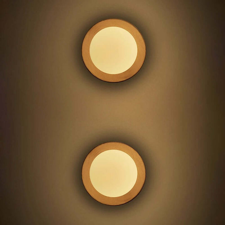 Modern White Wood Wall Sconce Light