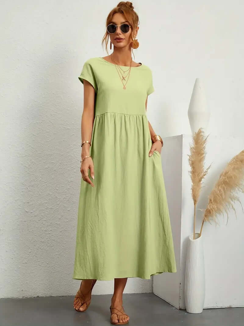 Summer Sleeveless Dress with Handbag