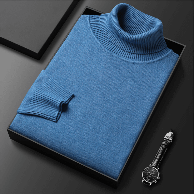 Men's Slim Fit Turtleneck Knitted Jumper