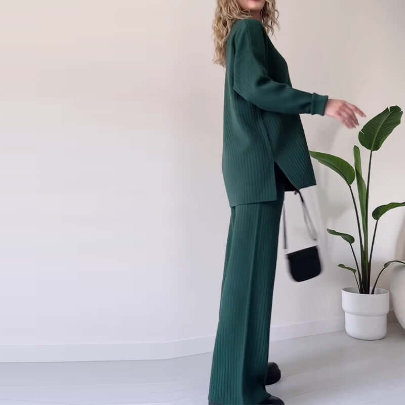 Women's Ribbed Knit Lounge Set