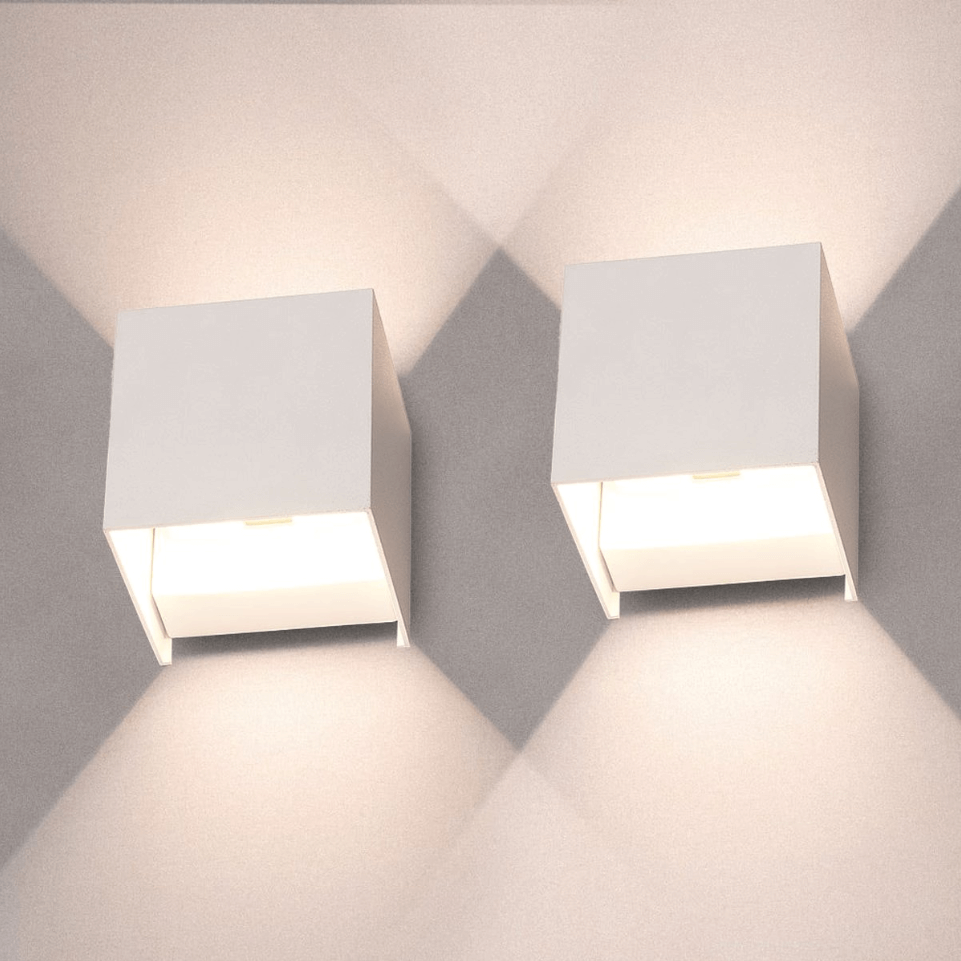 2-Pack Cordless LED Cube Wall Lights with Touch Sensor