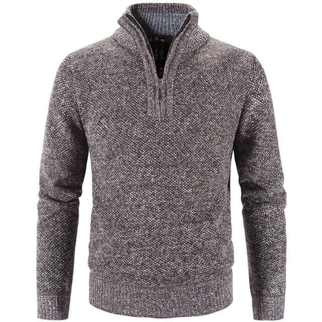 Men's Slim Fit Knitted Half-Zip Pullover