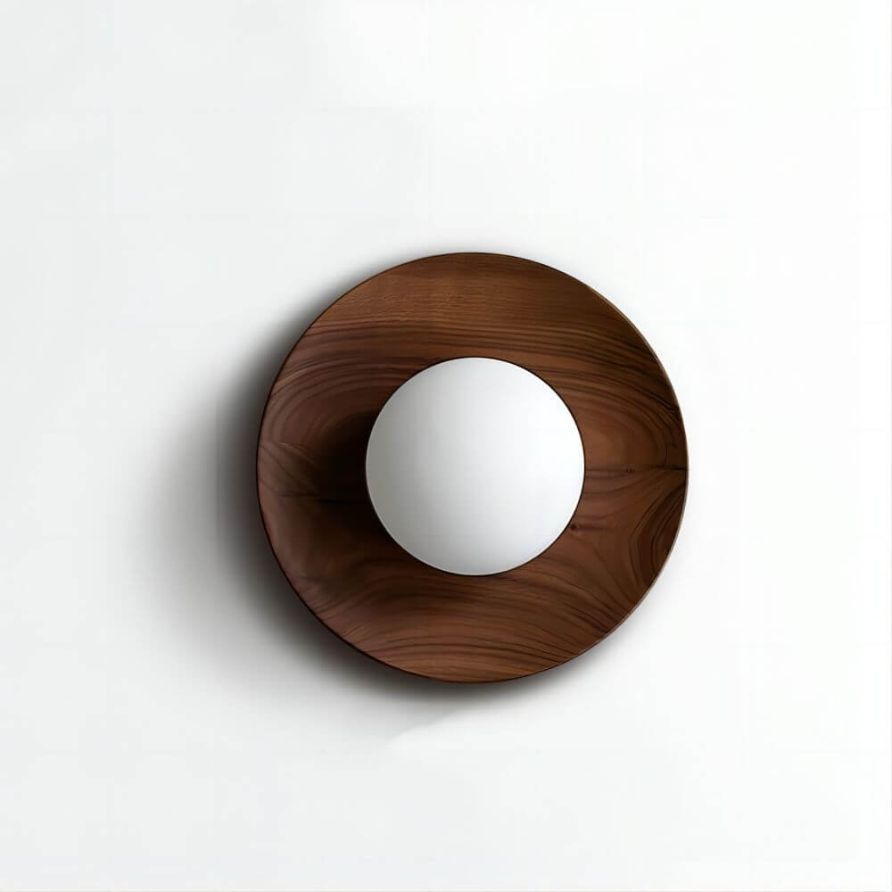 Modern White Wood Wall Sconce Light