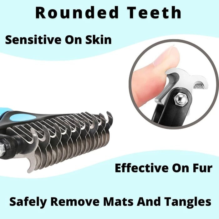 Cat deshedding brush for effective fur removal, promoting a healthy undercoat & minimizing shedding.